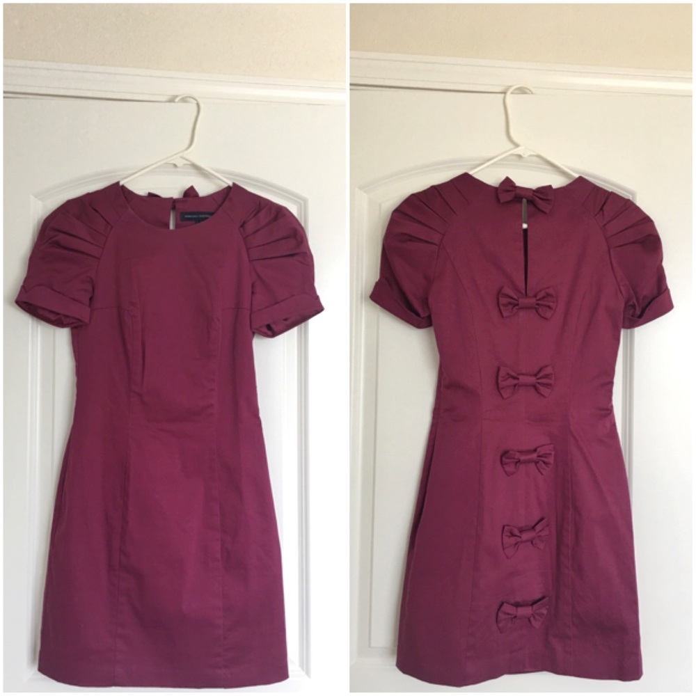 French Connection - Magenta Dress with Bows