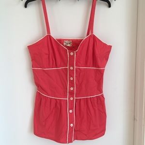 Anthropologie coral tank top