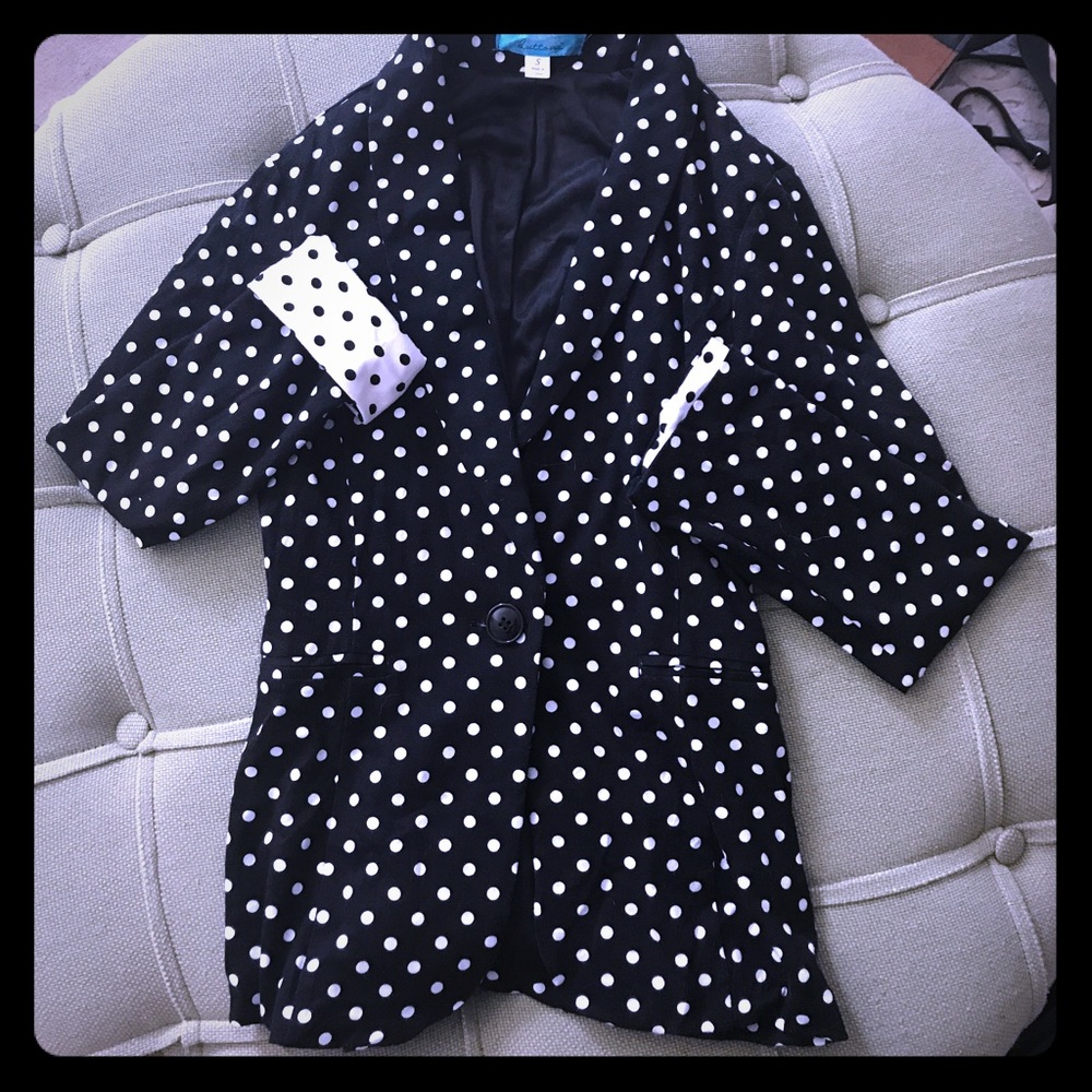 Adorable Polka Dot Blazer