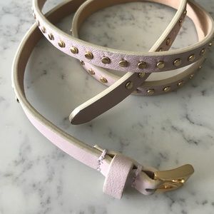 NWOT J. Crew gold studded skinny belt