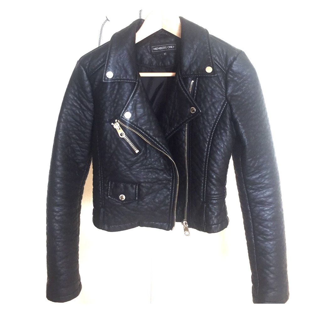 Members Only XS Leather Jacket