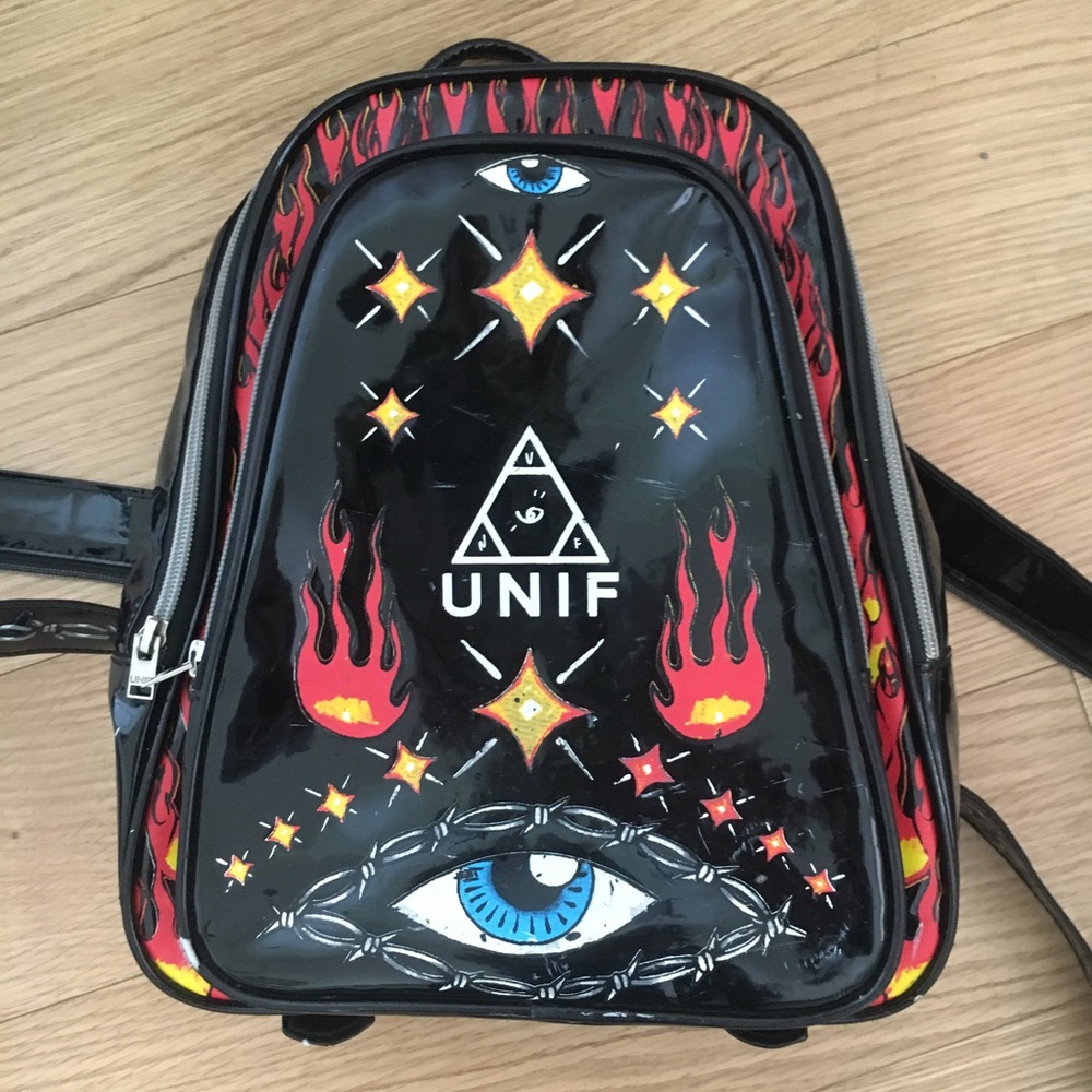 UNIF Notion Backpack with Eye and Fire Print