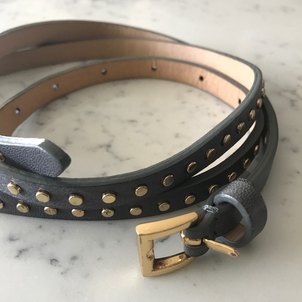 NWOT J. Crew gold studded skinny belt