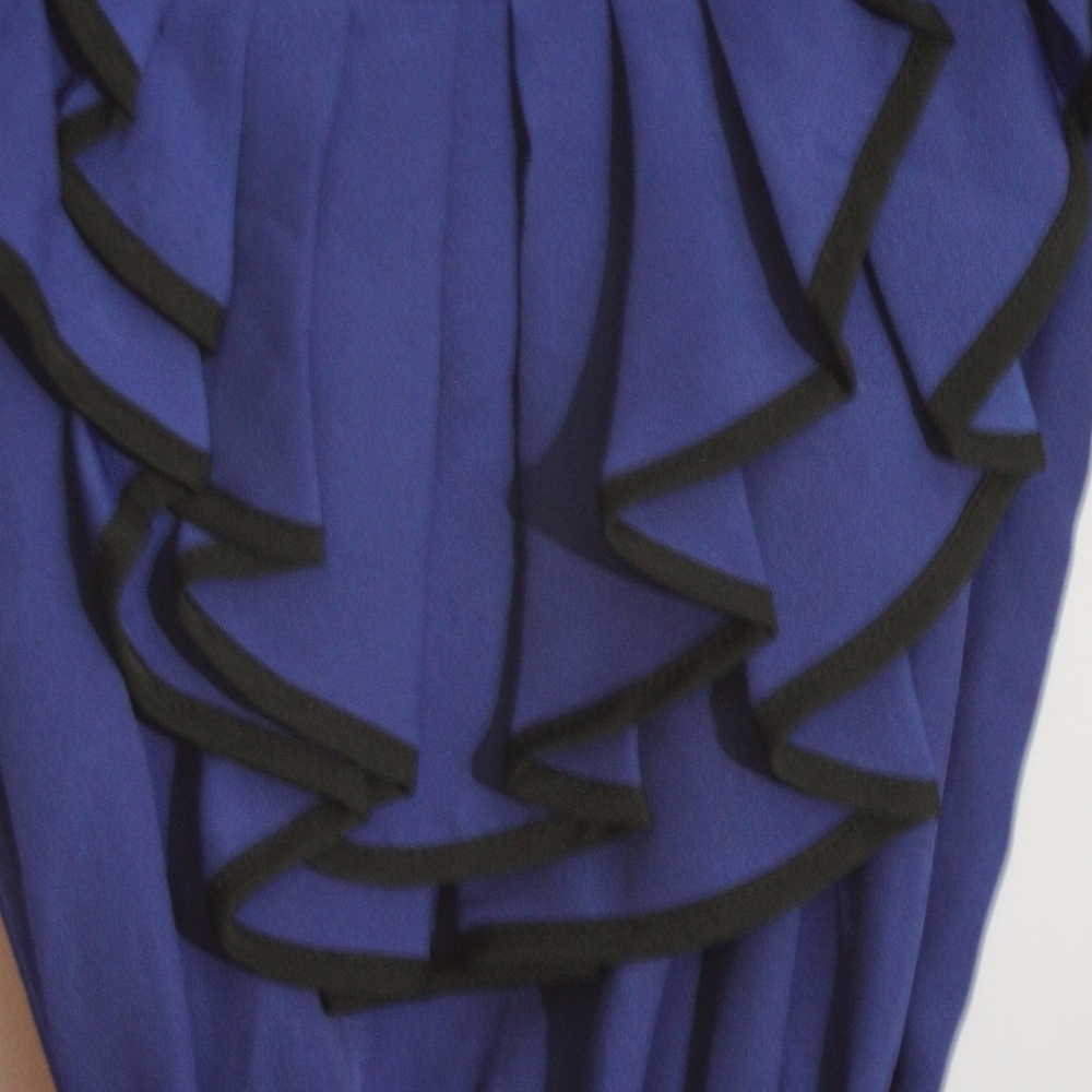 Blue Ruffled Mini Dress - Picture 3 of 4