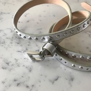 NWOT J. Crew gold studded skinny belt