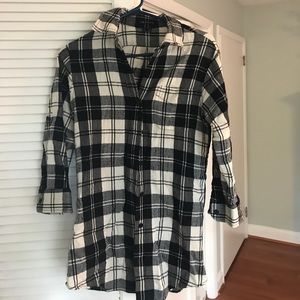 Theory brand plaid button up
