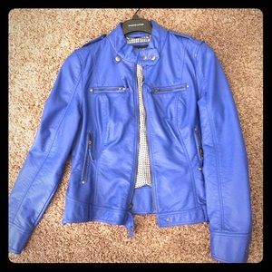 Blue Leather Jacket