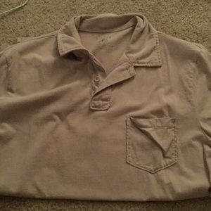 J. Crew broken in polo shirt, gray, medium