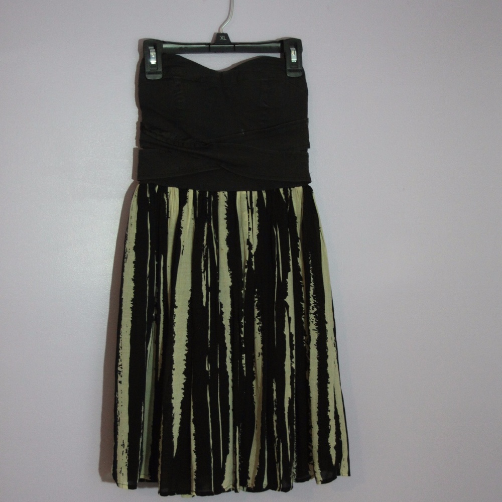 Strapless sexy back mini dress