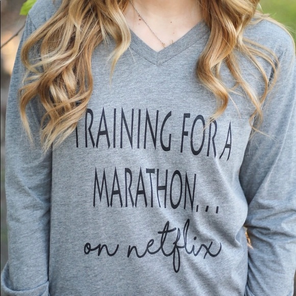 Netflix marathon long sleeve tee - Picture 2 of 4