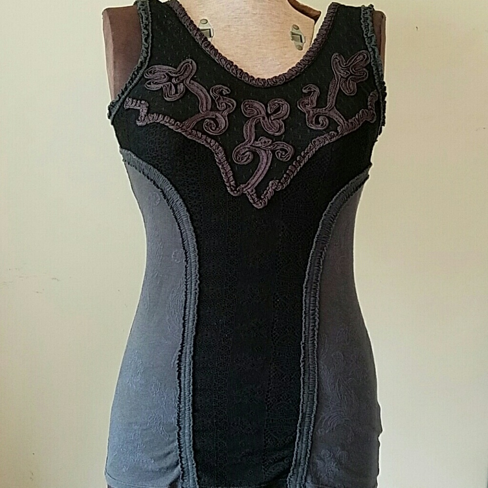 Free People xs lace and ribbon tank