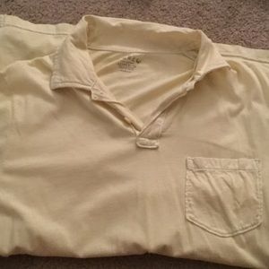 J. Crew broken in polo shirt, yellow, medium