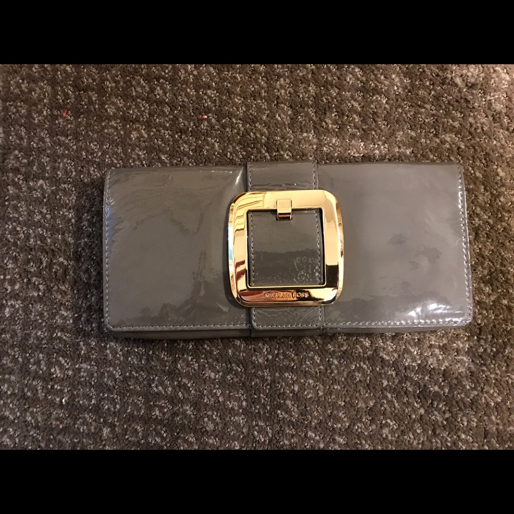 Gray Michael Kors Clutch