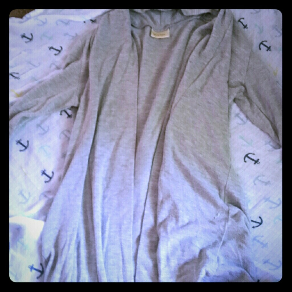 Light gray cardi