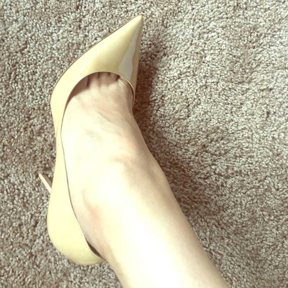 Jimmy Choo patent leather point toe pumps