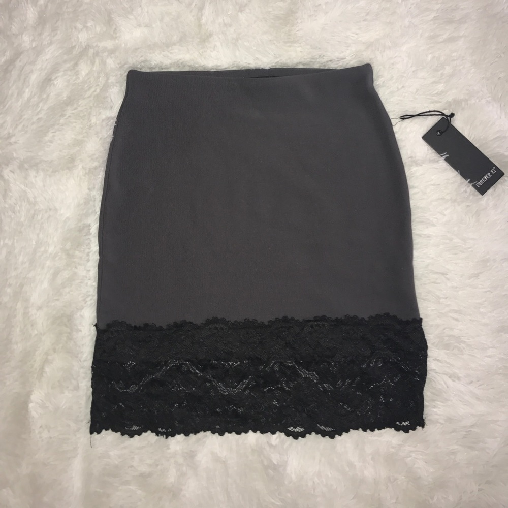 Black and grey skirt