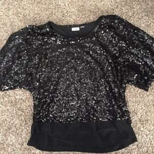 Black Sequin Shirt