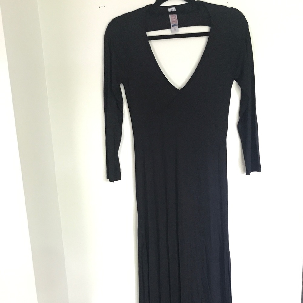 Long Sleeve Maxi Dress w/Side Slit