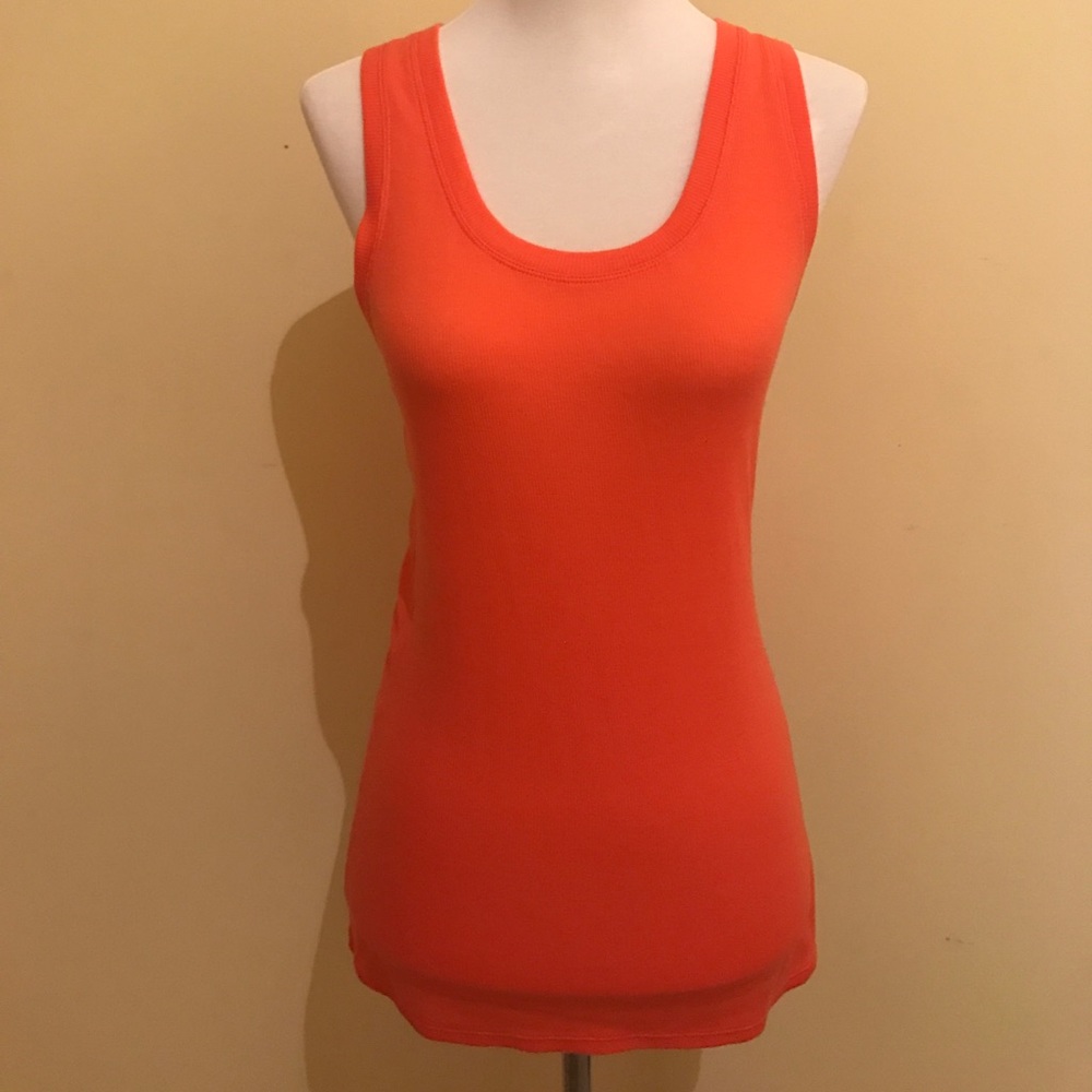 BCBG Orange (Ambrosia) Tank Top. Racerback