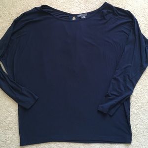Vine navy blue dolman sleeve top