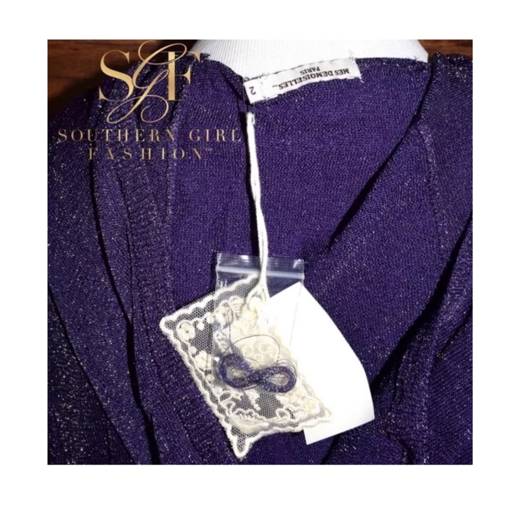 MES DEMOISELLES Woven Pullover Intricate Sweater - Picture 3 of 4
