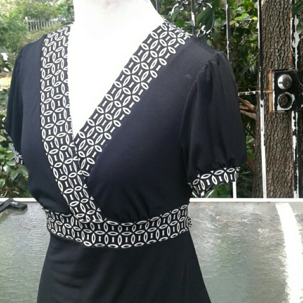 Merona Xsmall black short sleeve baby doll dress - Picture 3 of 5
