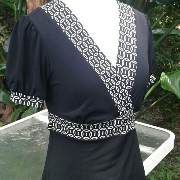 Merona Xsmall black short sleeve baby doll dress - Picture 2 of 5