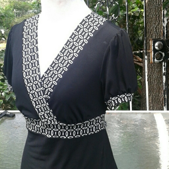 Merona Xsmall black short sleeve baby doll dress - Picture 3 of 5