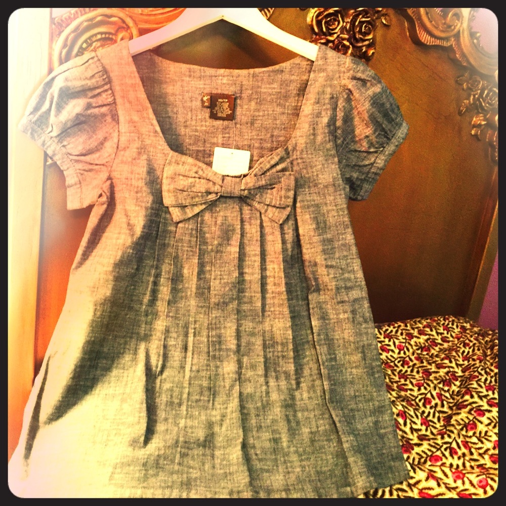 Anthropologie Bow Flirty Blouse