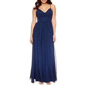 BISOU BISOU Navy Blue Maxi Dress