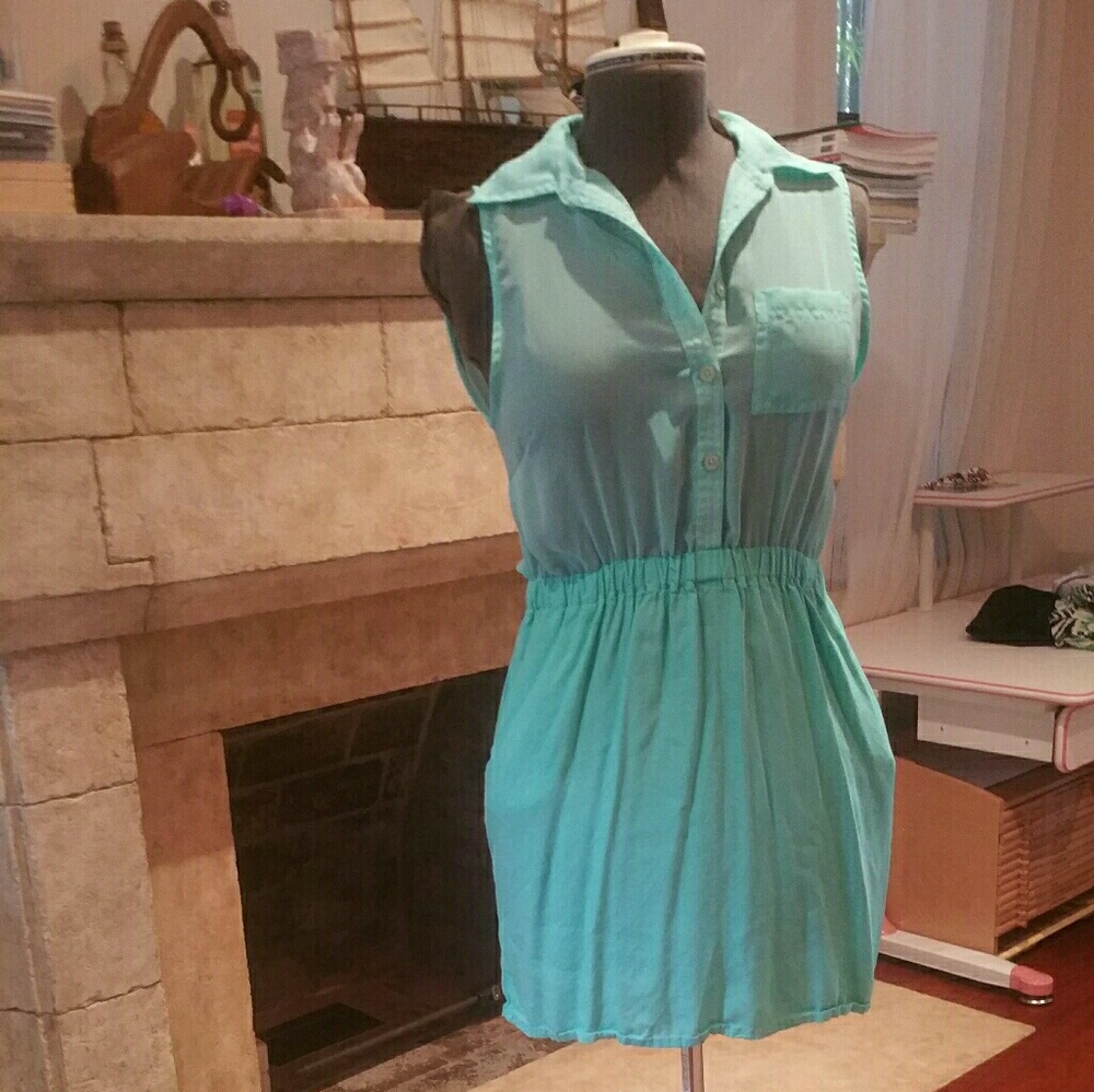 Sheer Top Open Back dress