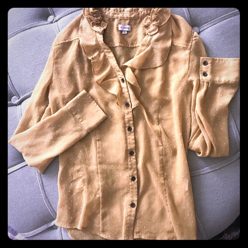 Cremieux Yellow Blouse