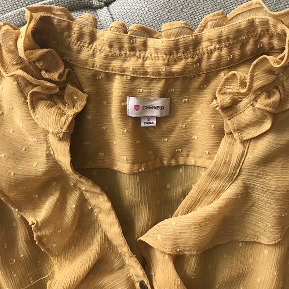 Cremieux Yellow Blouse - Picture 2 of 3