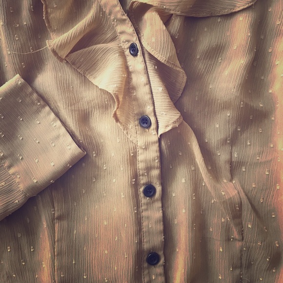 Cremieux Yellow Blouse - Picture 3 of 3