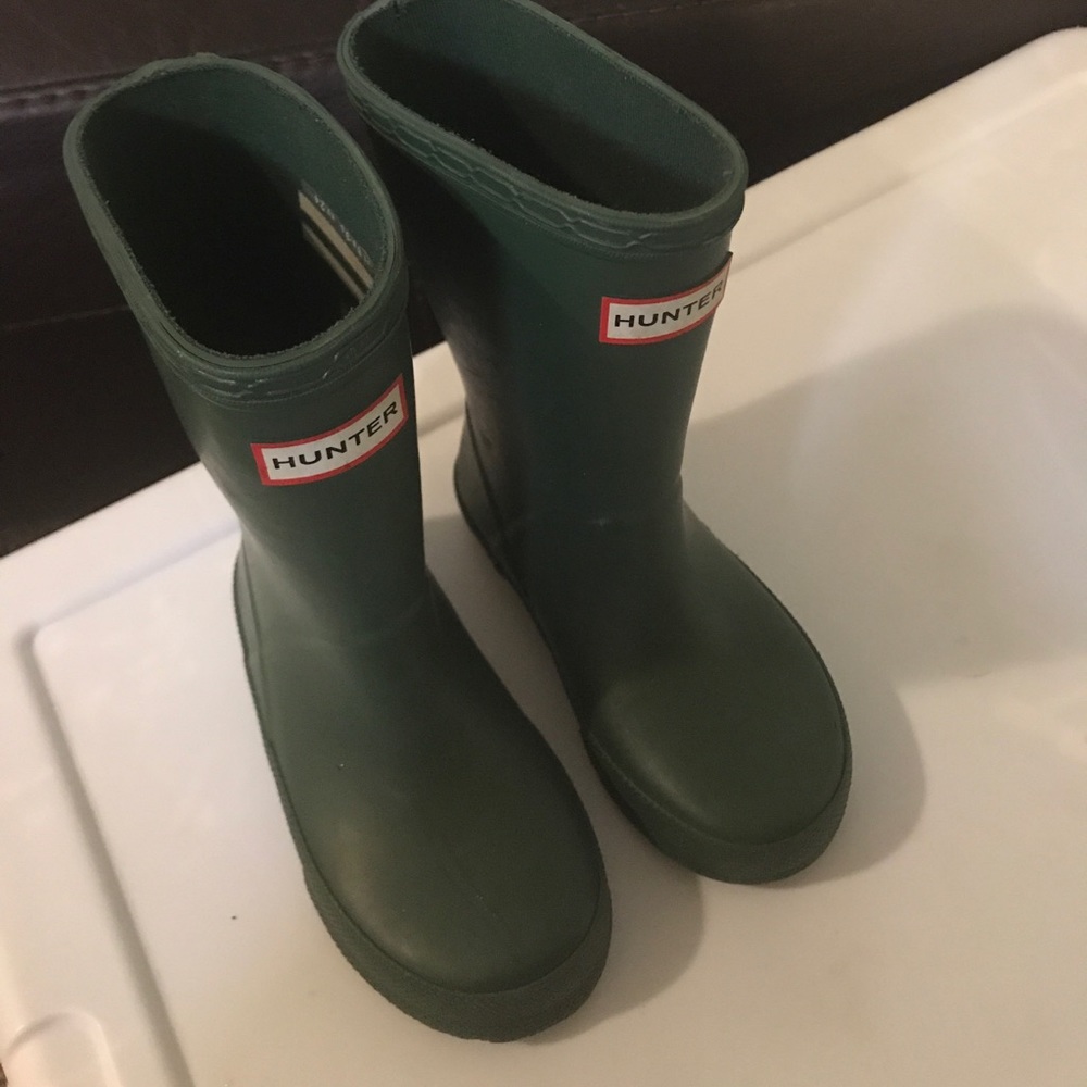 Toddler green hunter boots