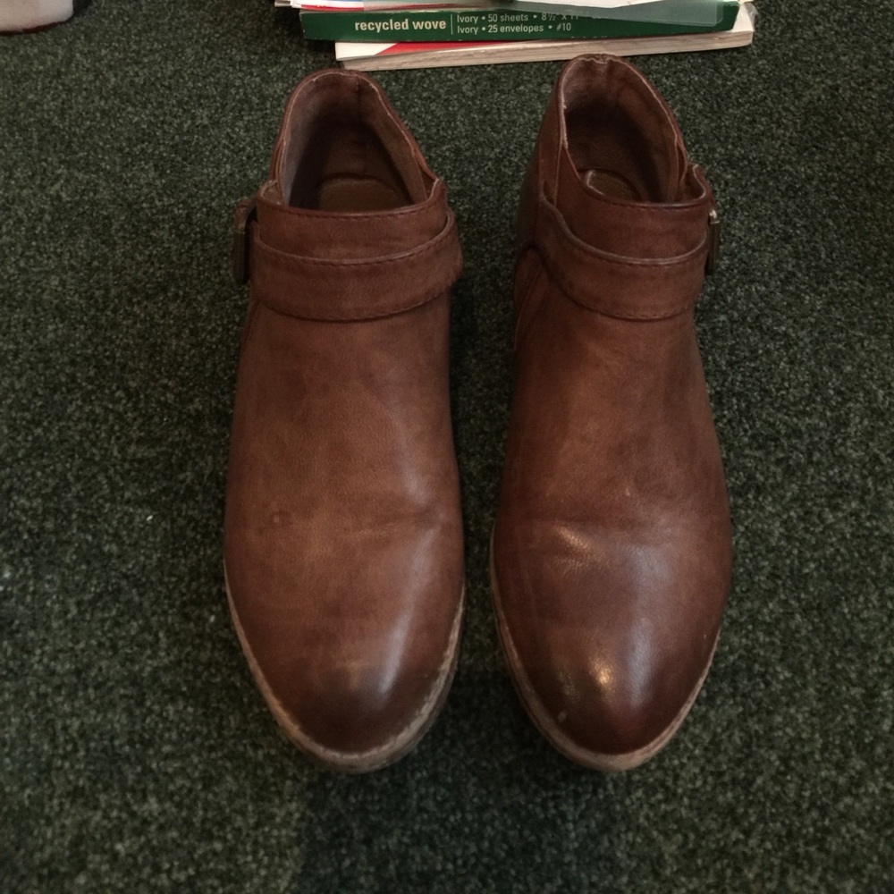 Brown ankle booties