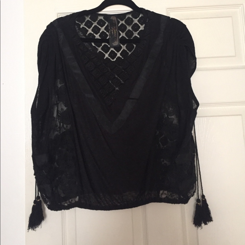 Romantic Free People Lace Blouse