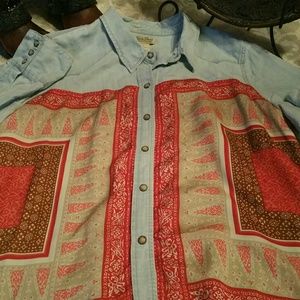 Lucky brand women's button down shirt