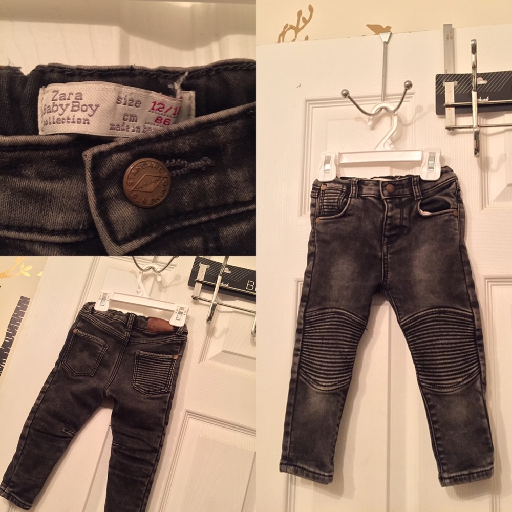 Zara Baby Boy 12-18M Biker Jeans