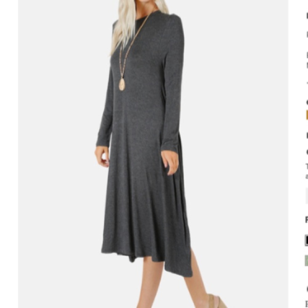 ✨Long Sleeves Midi Dress - Picture 3 of 4