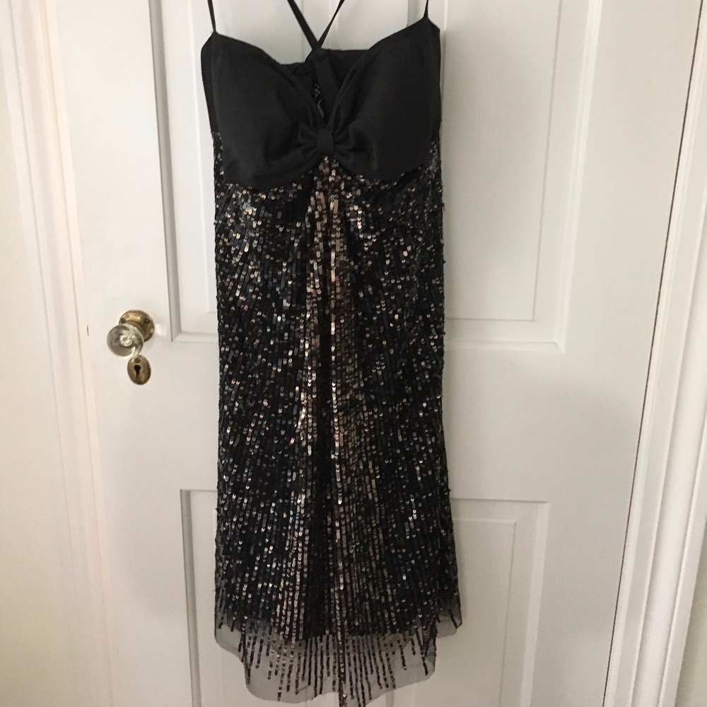 Jiovani Black Sequin Dress