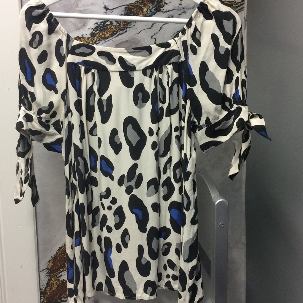 INC leopard Pattern Blouse