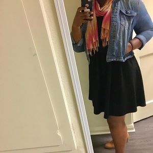 Plus Size Black Fit and Flare Dress