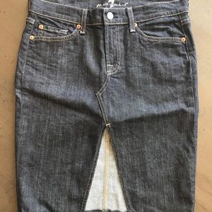 7 For All Mankind Denim Skirt