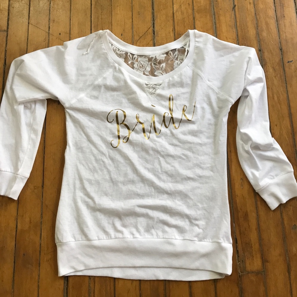 Bride shirt!!  Sexy lace back.  Sz L
