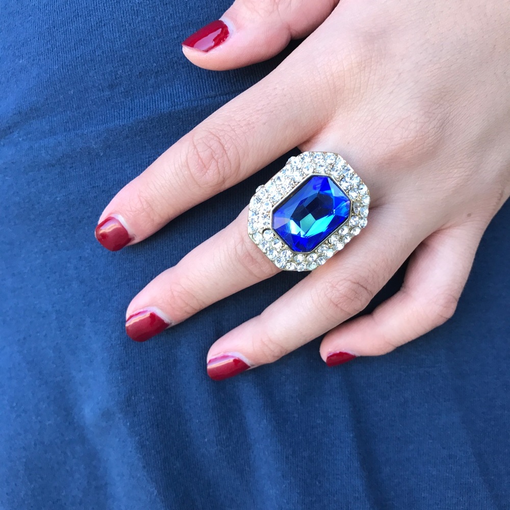 Blue and gold ring - Picture 2 of 4