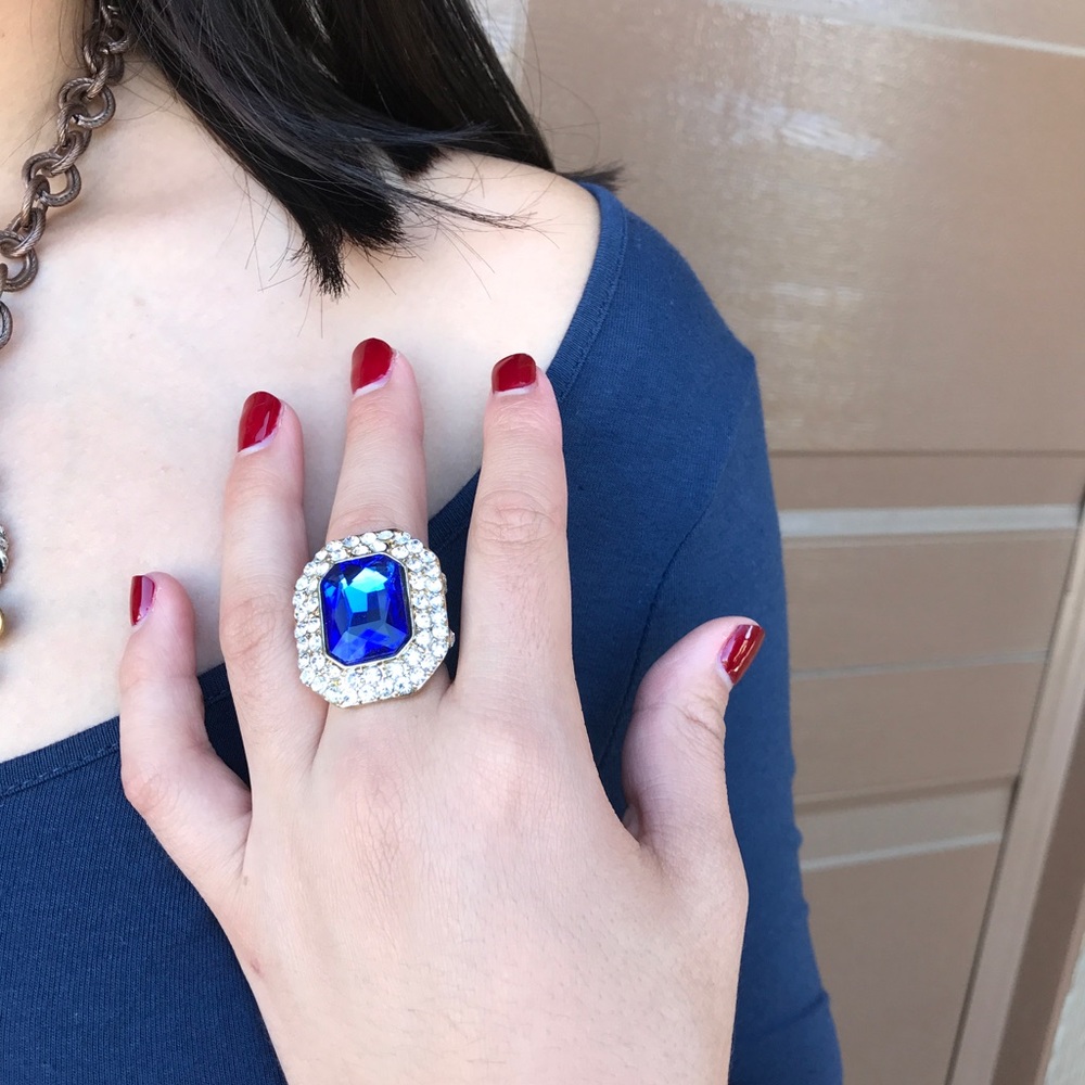 Blue and gold ring - Picture 4 of 4