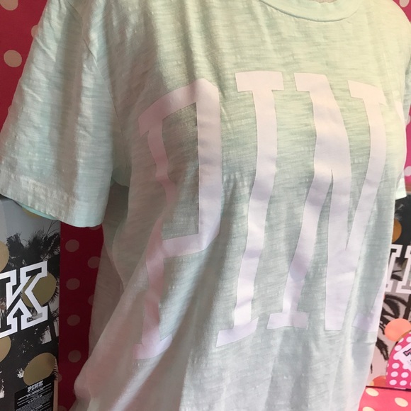 NWT VS PINK aqua campus tee - Picture 2 of 4