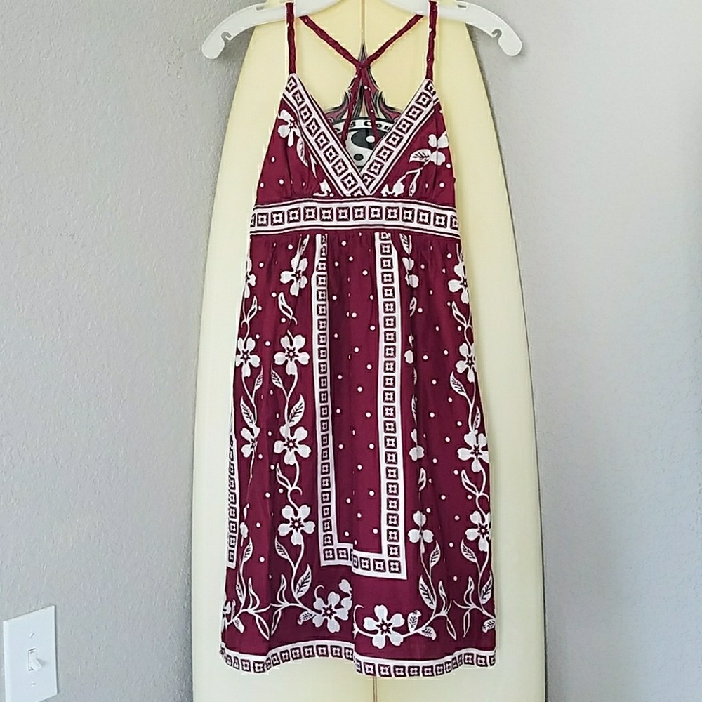 Super Cute Kimchi & Blue Burgundy Mini Sundress
