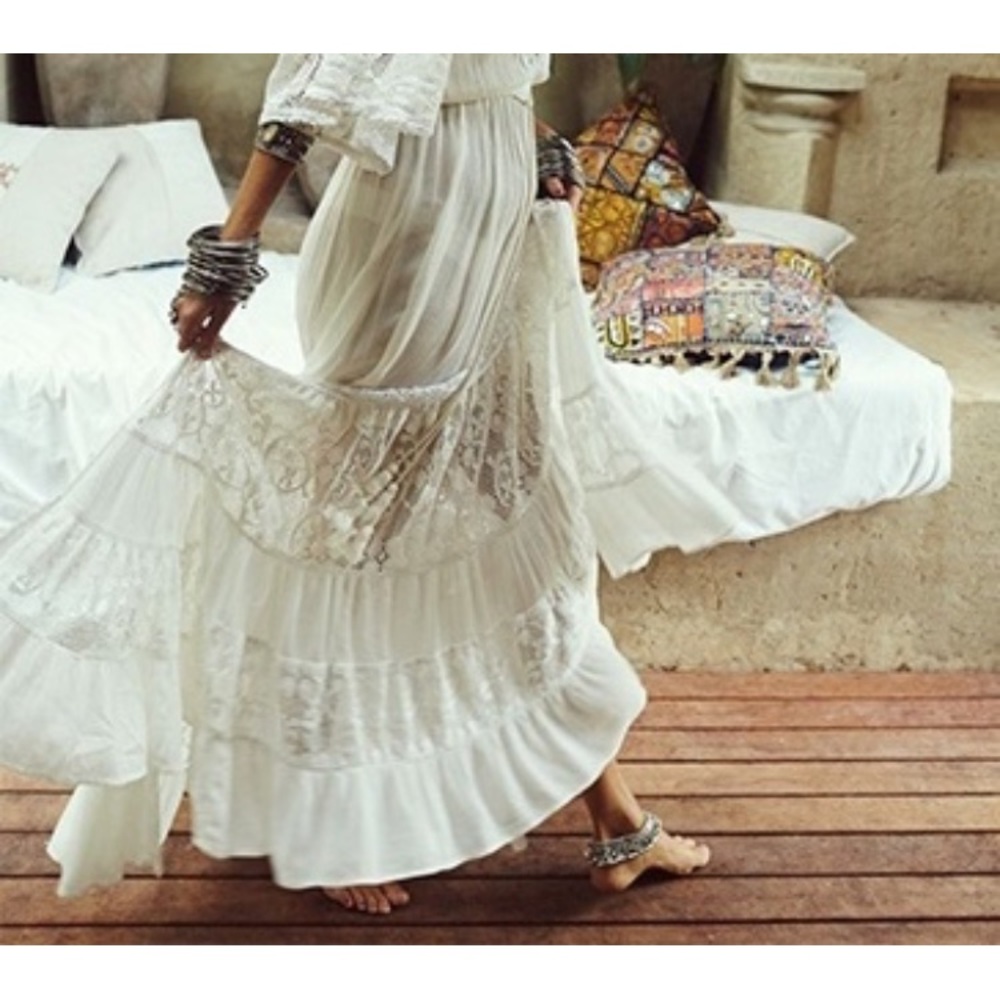 Bohemian Chic Crochet Maxi Skirt